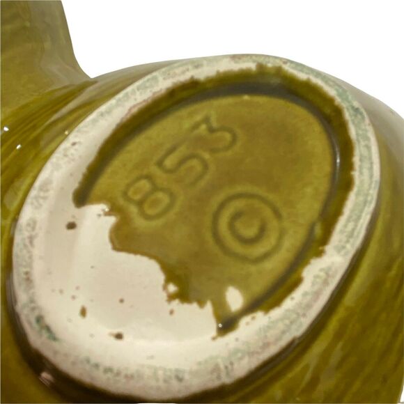 Tidbit Tray Nut Dip Bowl Vintage Green Blue Ceramic Mid Century Asymmetrical - Picture 9 of 16